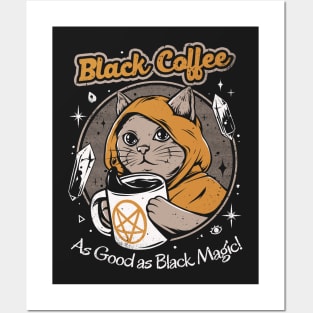 Black Coffee - Cats Magic Posters and Art